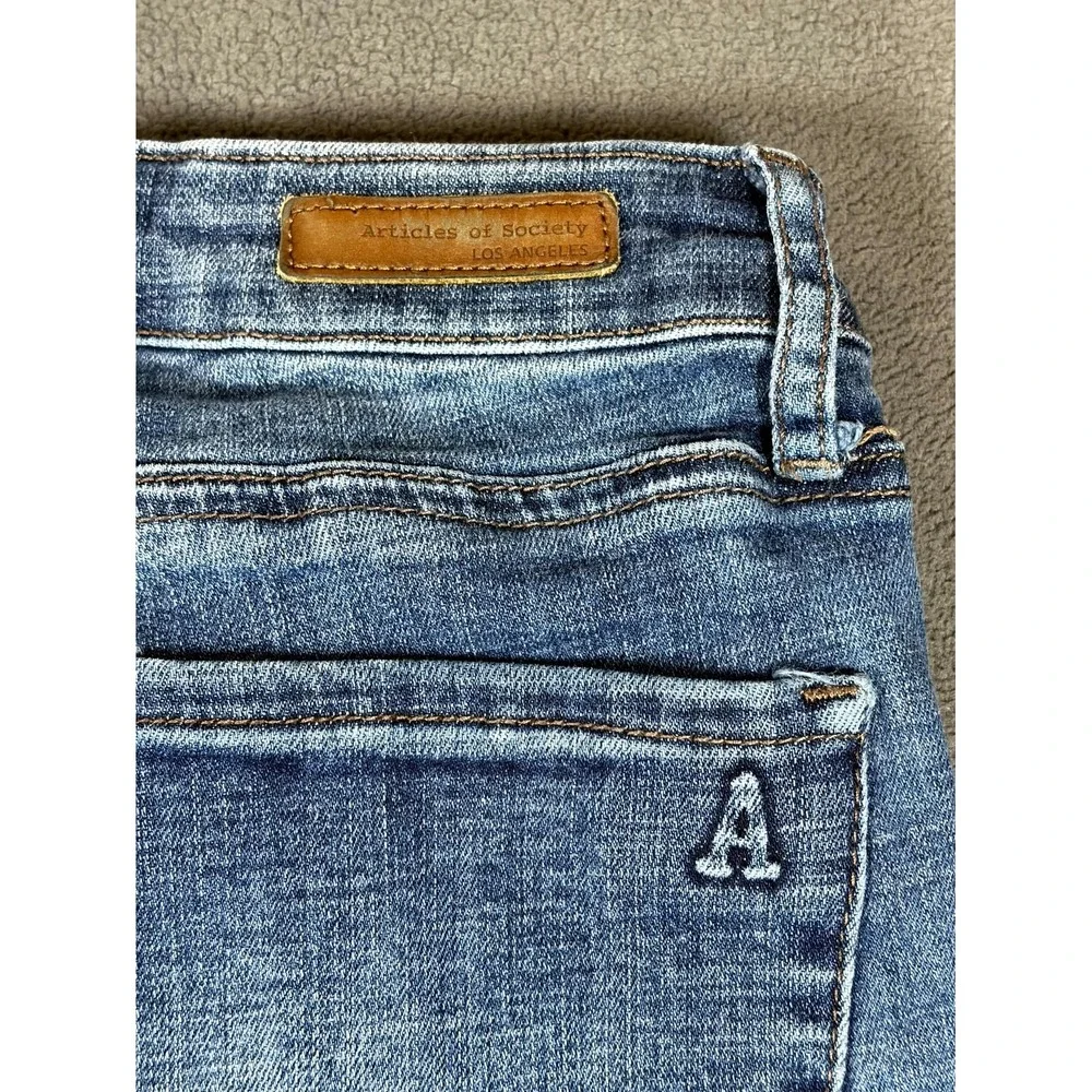 Articles of Society Jeans Womens 29 Blue Denim Medium Wash Skinny Leg Streetwear